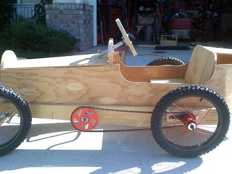 Want some pedal power for your wooden go-kart?